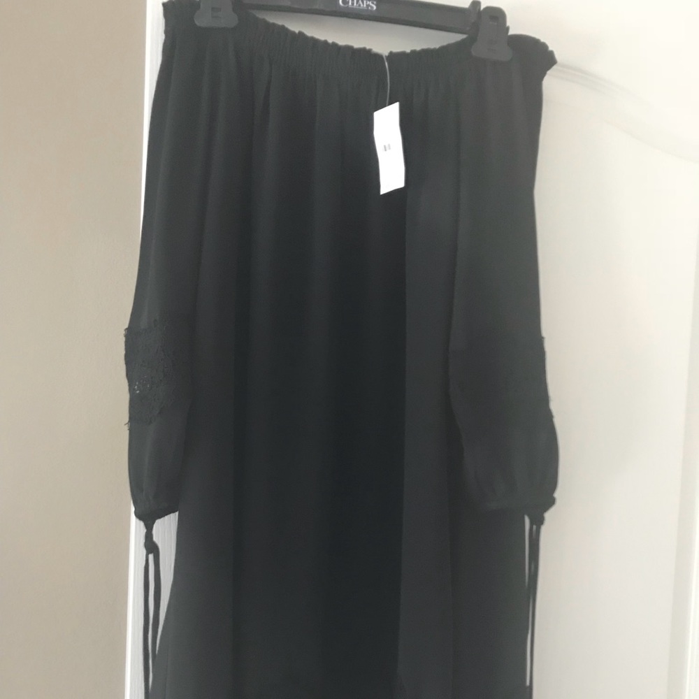 Black off shoulder dress